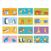 Дитячий пазл Мама і Малюк DoDo 300150, 12 пазлів по 2 елементи DoDo Toys