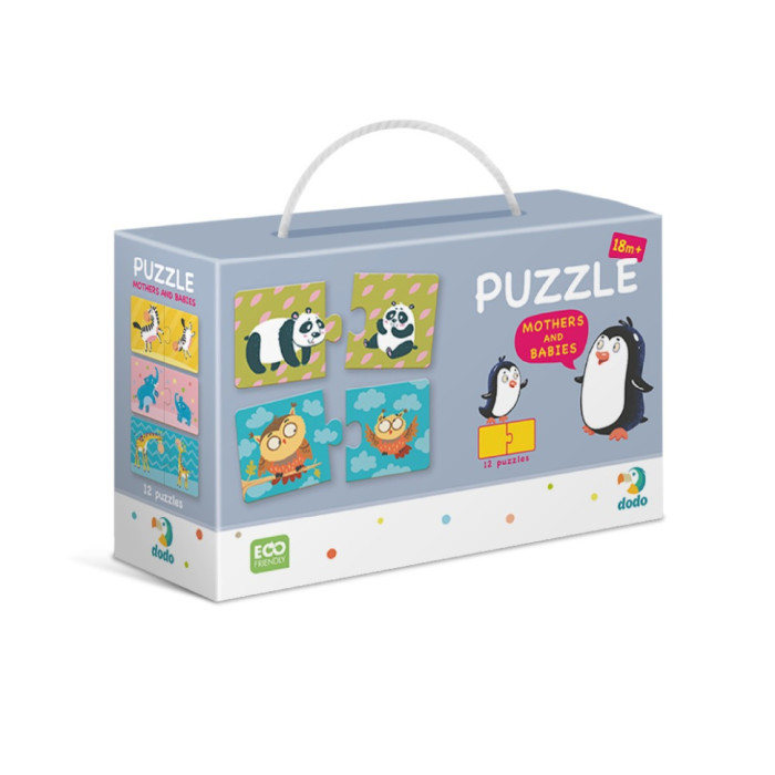 Дитячий пазл Мама і Малюк DoDo 300150, 12 пазлів по 2 елементи DoDo Toys