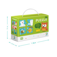 Дитячий пазл Звірята та їх будиночки DoDo 300117, 24 деталі DoDo Toys