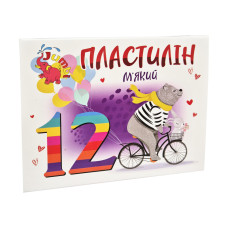 Дитячий м'який пластилін КТ 230604, 12 кольорів   Jumbi
