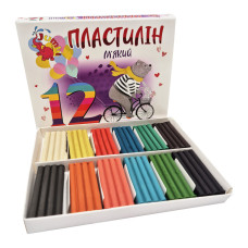 Дитячий м'який пластилін КТ 230604, 12 кольорів   Jumbi