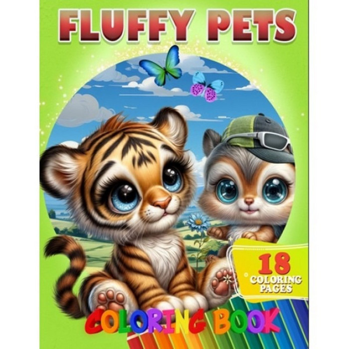 Розмальовка для дітей Fluffy Pets А05122410 формат А4 Jumbi
