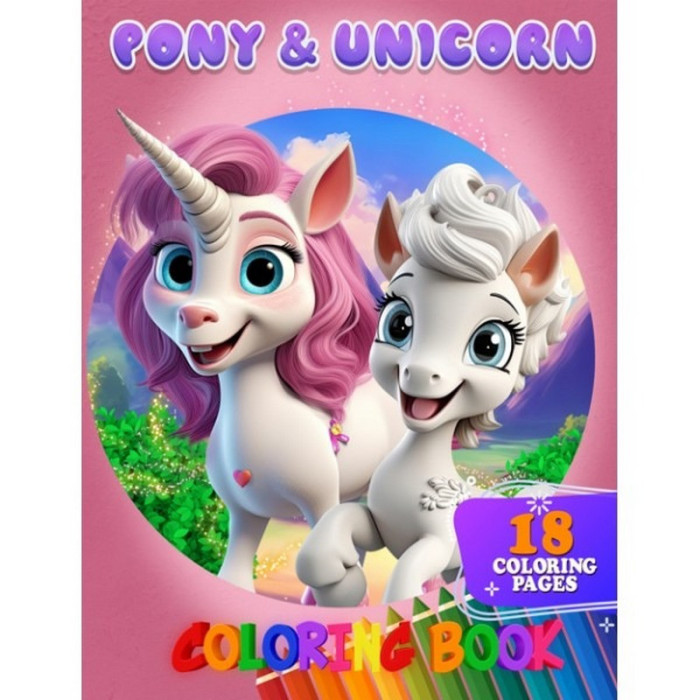 Розмальовка для дітей Pony&Unicorn А05122401 формат А4 Jumbi