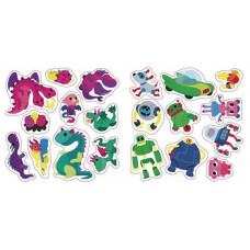 Альбом з наліпками "Чарівні світи. Роботи. Монстрики. Дракони. Прибульці" 1388003 Ranok Creative