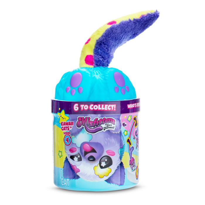 М'яка іграшка Котик у банці MINI W4 MISFITTENS 03948(W4) в асортименті Misfittens