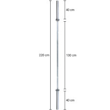 Гриф для штанги олімпійський TI-8072, 2,2 м, d-50 мм, 15 кг Newt
