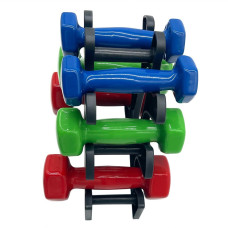 Набір вінілових гантелей на підставці Vinyl Dumbbell Set NE-VIN-124, 2 шт по 1 кг, 2 кг, 3 кг  Newt