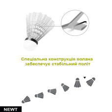 Набір Воланчиків Yonex Mavis 500 NE-MAV-500W білі 6 шт Newt