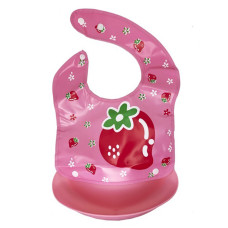 Дитячий слинявчик Трактор MGZ-0602(Pink) зі знімною кишенею Megazayka