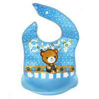 Дитячий слинявчик Трактор MGZ-0602(Blue Bear) зі знімною кишенею Megazayka
