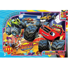Дитячий пазл "Blaze" ZE020 плакат 117 елементів G-Toys