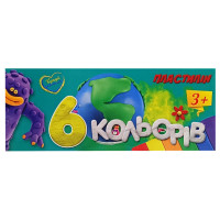 Набір для ліплення пластилін 630019, 6 кольорів Jumbi