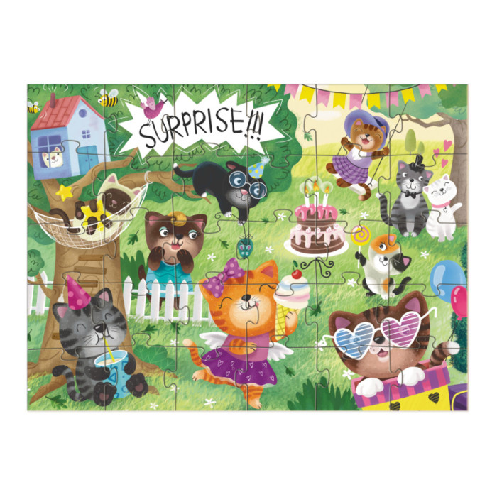 Дитячі пазли 300417 "Свято котиків" 30 елементів DoDo Toys