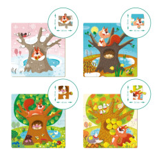 Дитячий набір пазлів "Пори року" DoDo 300125, 4 в 1 DoDo Toys