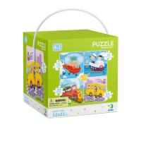 Дитячий набір пазлів "Транспорт" DoDo 300132, 4 в 1 DoDo Toys
