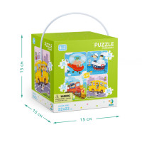 Дитячий набір пазлів "Транспорт" DoDo 300132, 4 в 1 DoDo Toys