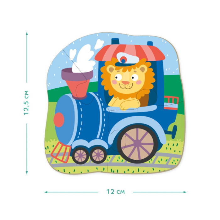 Дитячий пазл Транспорт DoDo 300154, 2-3-4 елемента DoDo Toys