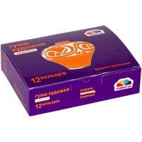 Дитячі гуашеві фарби "Творчість" 400205, 12 кольорів ГАММА'UA
