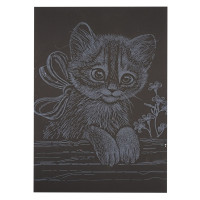 Гравюра А5 "Котик-3"ГрА5с-30 економ-варіант у пакеті 21 х 14,8 см Danko Toys