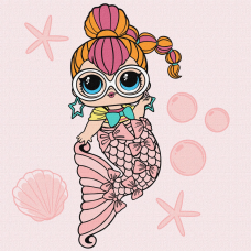 Картина за номерами "L.O.L. Surprise! Mermaids Neon QT" KHO6264, 40х40 см Идейка