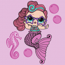 Картина за номерами "L.O.L. Surprise! Mermaids Waves" KHO6266, 40х40 см Идейка