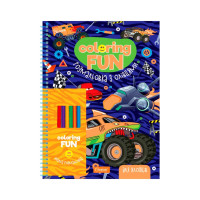 Дитяча розмальовка з олівцями "Coloring fun"НТ-39-02, 24 аркуши Апельсин