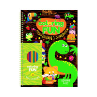 Дитяча розмальовка з олівцями "Coloring fun"НТ-39-04, 24 аркуши Апельсин