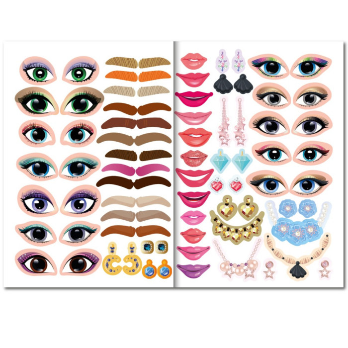 Дитяча книжка з наліпками студія краси "Make up accesories"РМ-76-01 Апельсин
