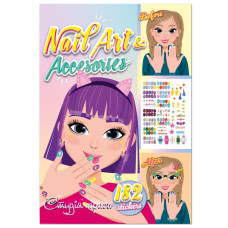 Дитяча книжка з наліпками студія краси "Nail art accesories"РМ-76-04 Апельсин