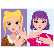 Дитяча книжка з наліпками студія краси "Nail art accesories"РМ-76-04 Апельсин