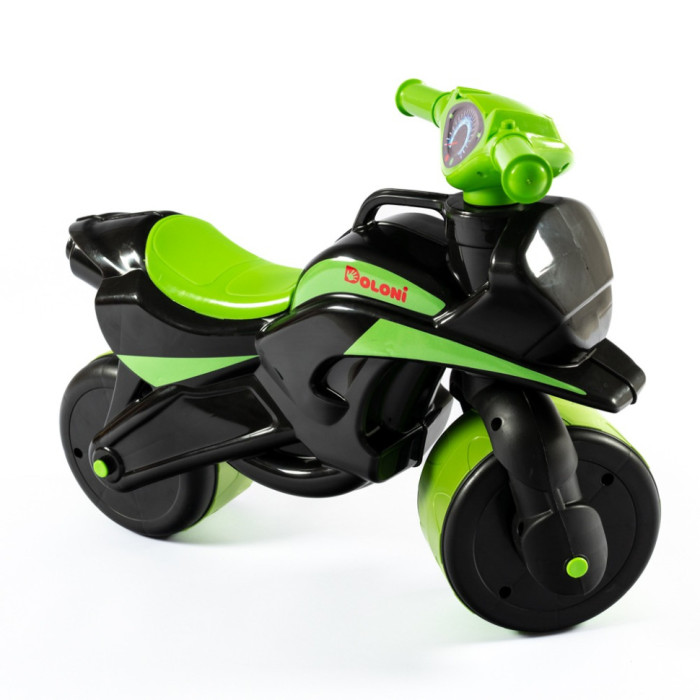 Мотобайк беговел Doloni Toys 0138/590 Чорно-Зелений Doloni