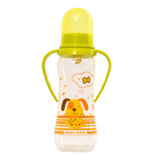 Пляшечка для годування з латексною соскою 1311 салатова 250 мл BABY TEAM
