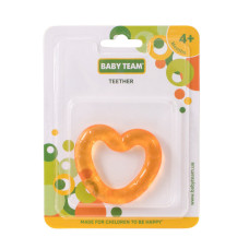 Прорізувач силіконовий 4005_помаранчеве сердечко BABY TEAM