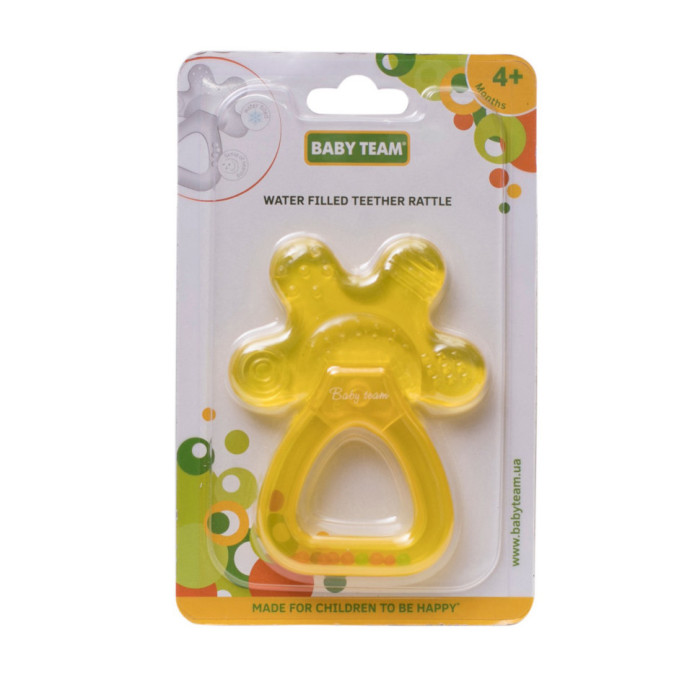 Прорізувач-брязкальце з водою 4036_жовтий BABY TEAM