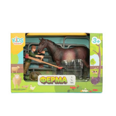 Дитячий іграшковий набір "Ферма" Q9899-X3_2 кінь з парканом Kids Team