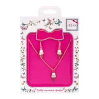 Біжутерія дитяча 2 в 1 Ice-Cream Fashion T24607 сережки + підвіска Lukky