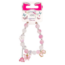 Дитячі браслети Fashion T24784 рожевий, з трьома підвісками Lukky