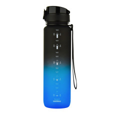 Пляшка для води UZSPACE 3038(Black-Blue) 1000 мл, чорно-синя UZspace
