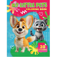 Дитяча розмальовка My Little Pets А06012504, 20 наліпок А4  Jumbi