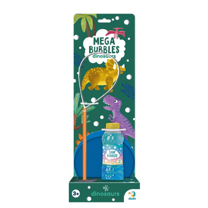 Мильні бульбашки "Mega Bubbles Динозаври" 500122 з тарілкою 450 мл DoDo Toys