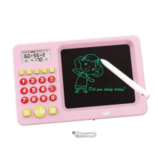 УЦІНКА! Розвиваючий калькулятор Bambi C0067U(Pink)-UC із планшетом для малювання