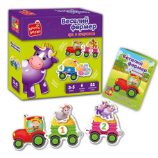 Дитяча настільна гра "Веселий фермер" VT2100-13 з липучками Vladi Toys