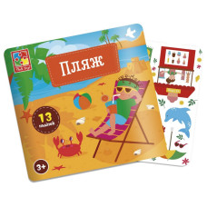 Набір для творчості "Пляж" VT4206-51, 13 наліпок на планшетці Vladi Toys