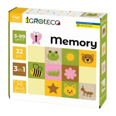 Дитяча настільна гра "Меморі 3 в 1" 900644, 32 елементи  Igroteco