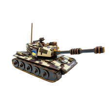 Дерев'яний 3D конструктор Танк 162-0074, 162 деталі PuzzleOK