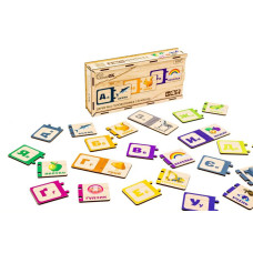 Дерев'яна дитяча головоломка з буквами Puz-22335 PuzzleOK