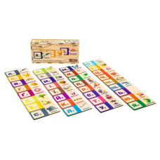Дерев'яна дитяча головоломка з буквами Puz-22335 PuzzleOK