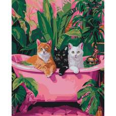 Картина за номерами "Коти у ванній" 11692-AC 40x50 см Art Craft