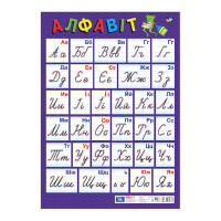 Плакат Український алфавіт Прописний 10104313, 67х47 см, картон Ranok Creative