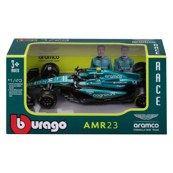 Колекційна автомодель "Aston Martin AMR23 (2023)" Bburago 18-38090, 1:43 масштаб Bburago